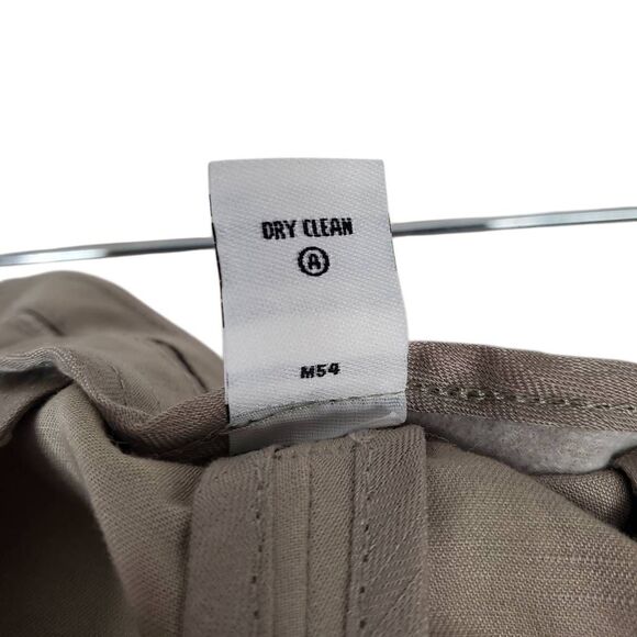 Calvin Klein Flat Front Straight Leg Slim Linen Blend Dress Pants Beige Sz 36x32 - Picture 9 of 13